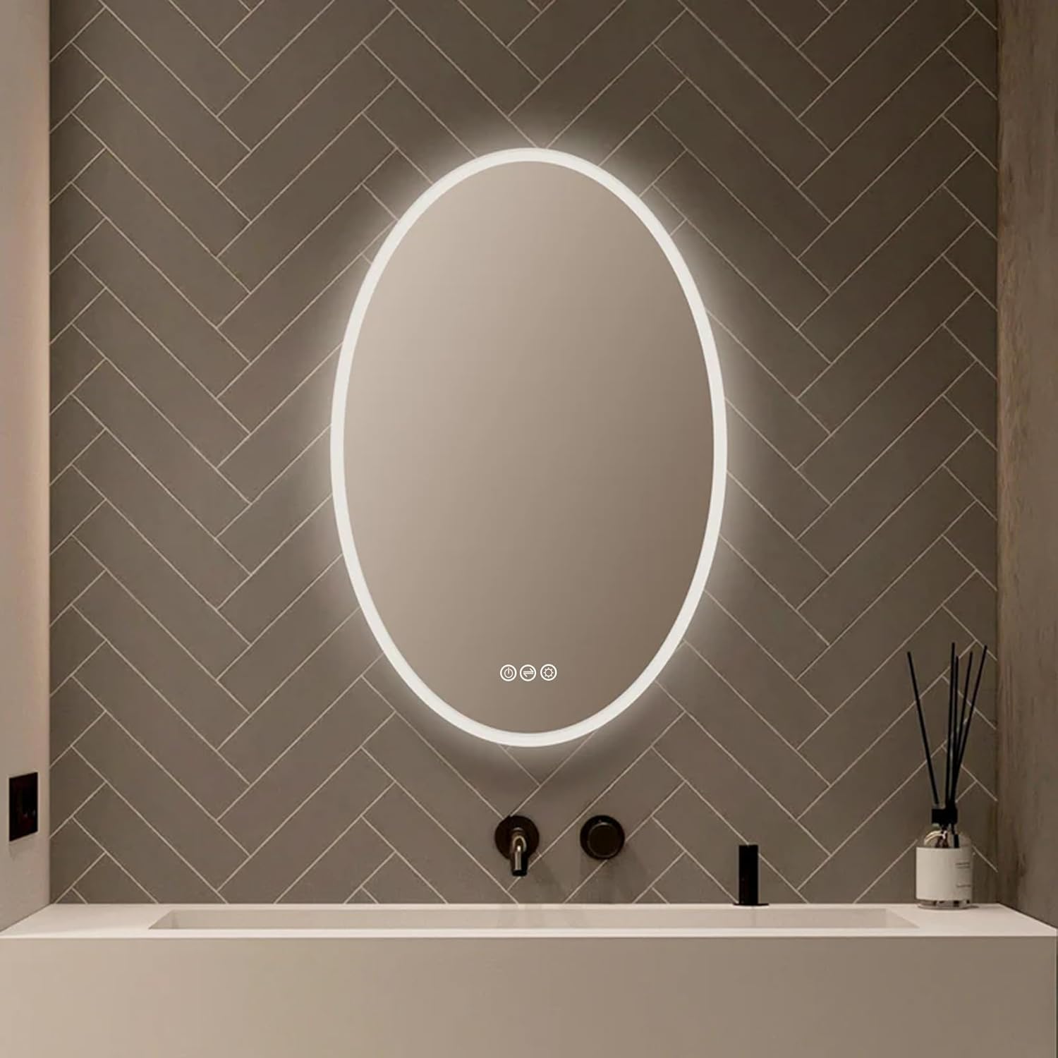 Blossom 24'' x 36'' LED Mirror for Bathroom Lighted Vanity Mirror for Wall Front Lights & Backlit LED Bathroom Mirror Anti-Fog Tempered Glass ETL Listed, Wall Mounted LED Vanity Mirror