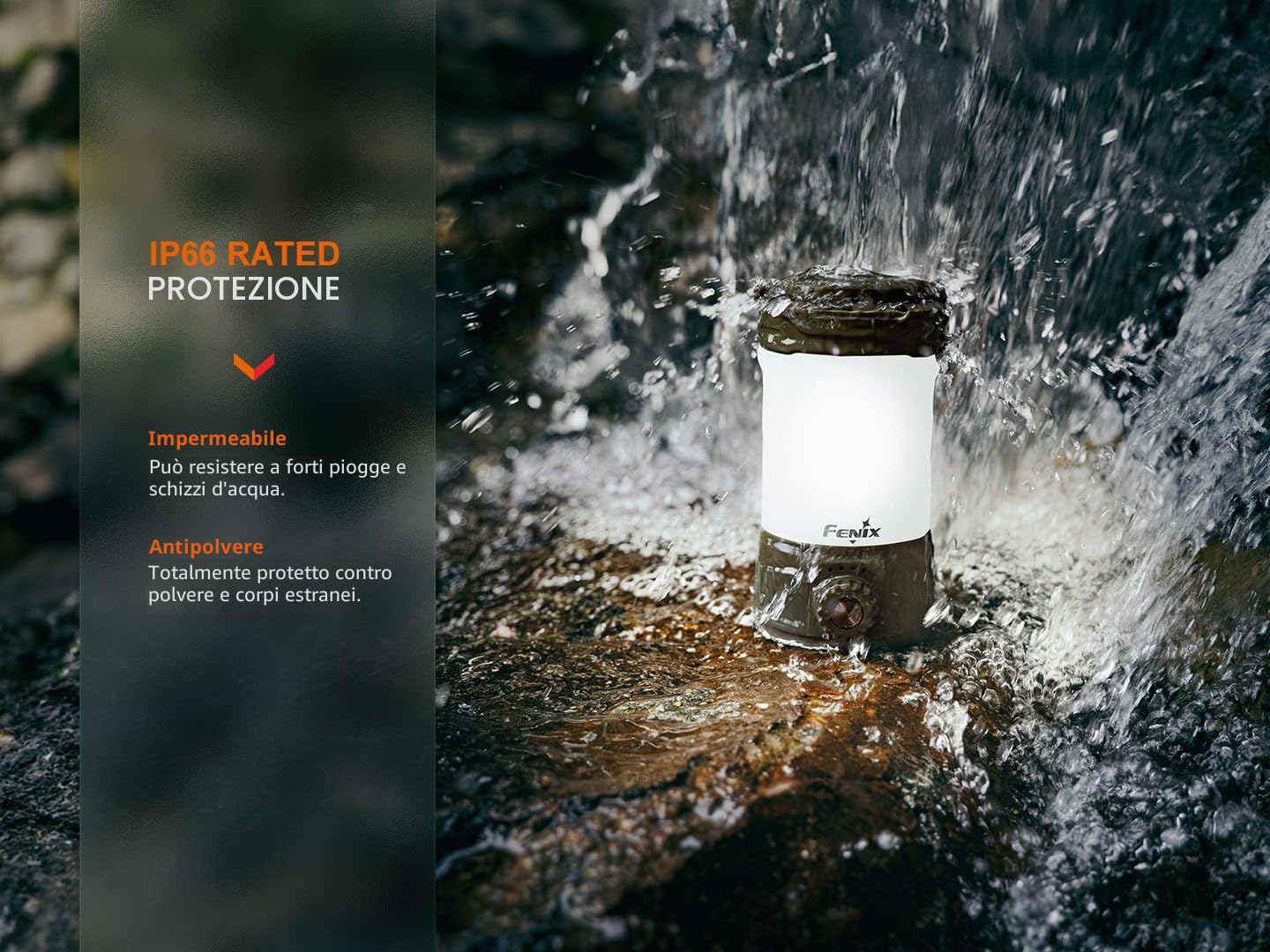 FENIX CL26R Pro - Lampada da campeggio a LED con connettore USB, 650 lumen, colore: Oliva