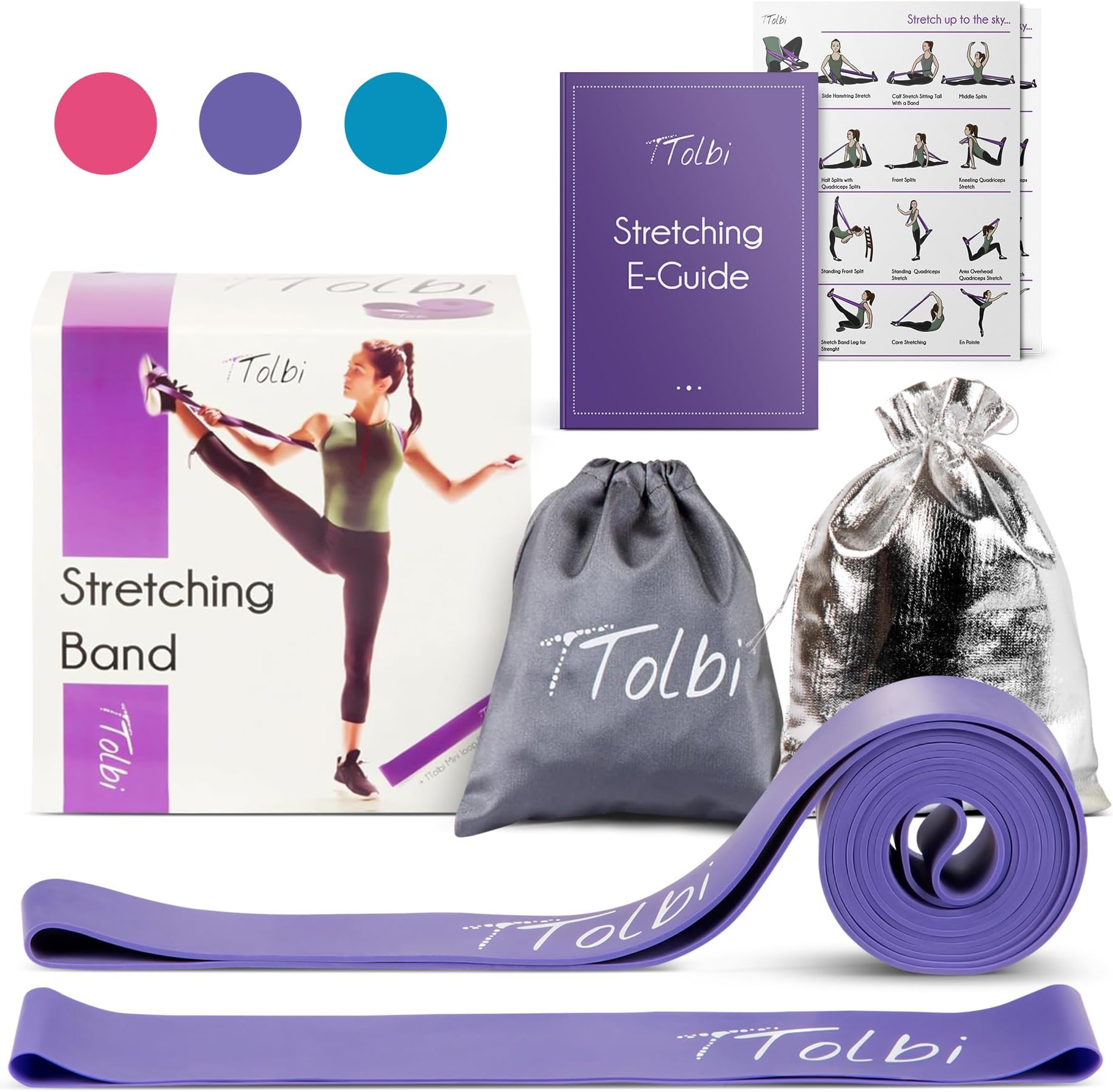 Premium Stretch Bands for Dancers - Flexibility & Ballet Stretching Band, Dance Equipment for Splits & Strength, Ideal Gifts for Ballet, Gymnastics, Cheerleading, Yoga and Pilates Training Stuff