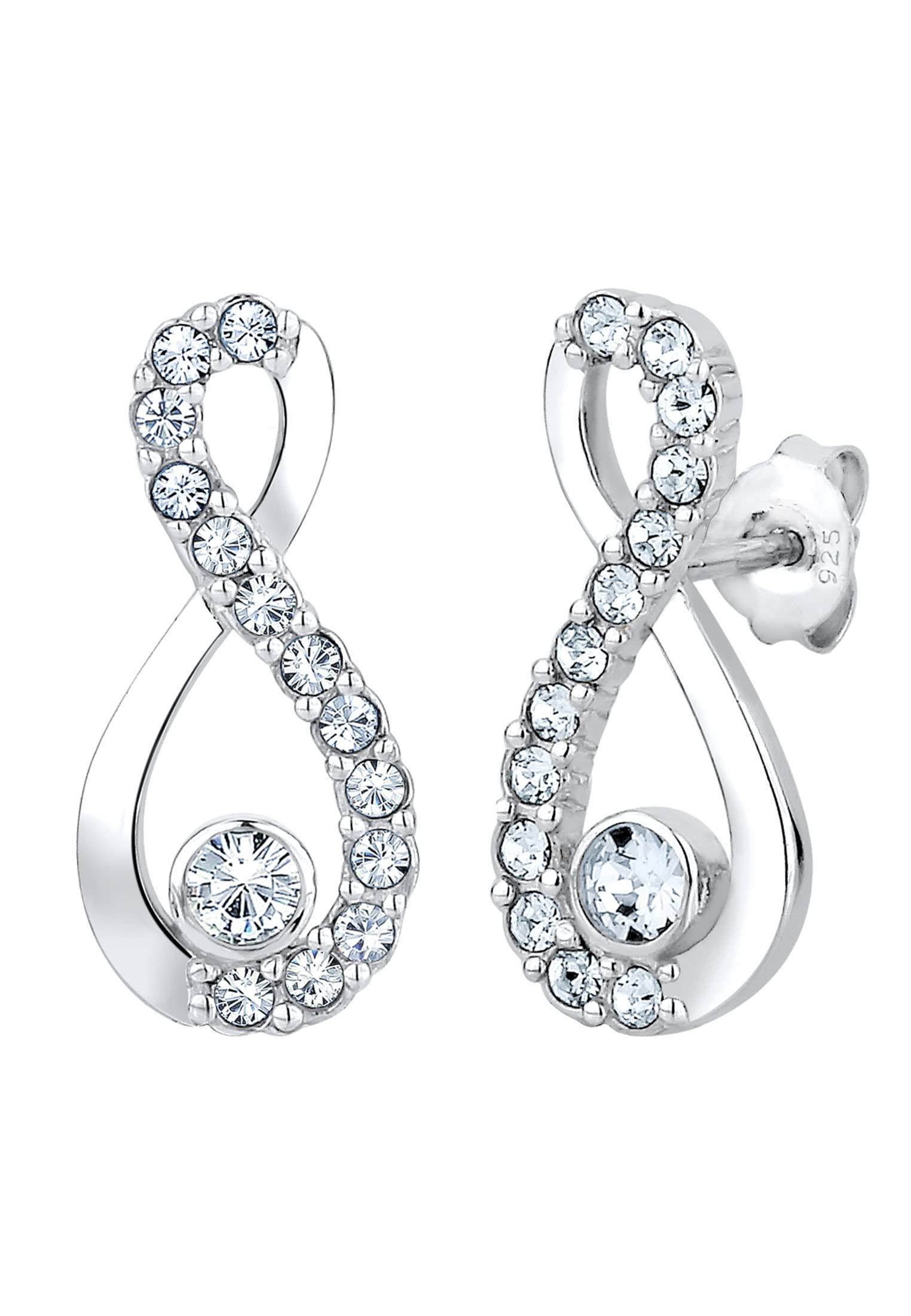 Elli Women's 925 Silver Xilion Cut Crystal Stud Earrings