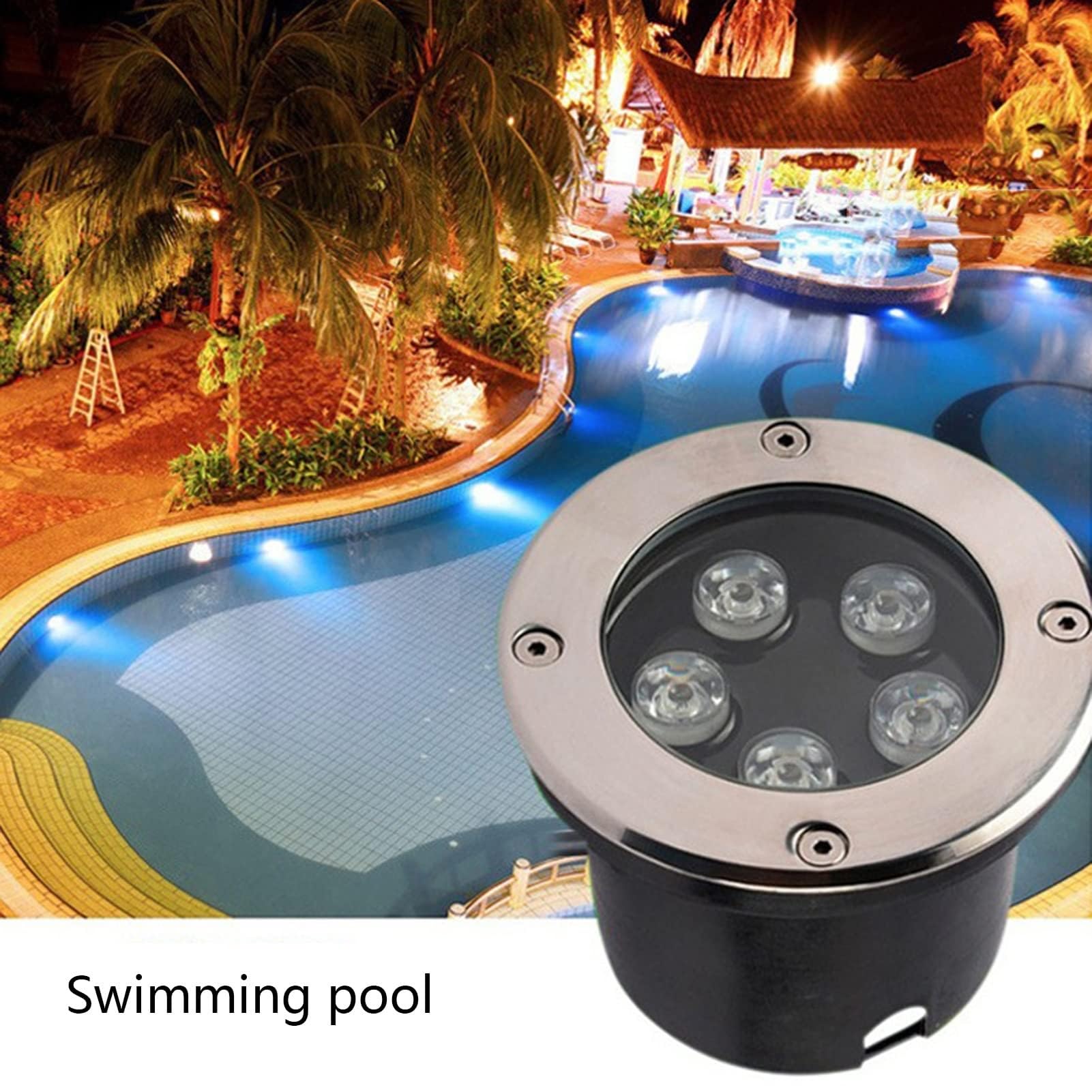 Impermeabile LED Luci Subacquee - Incasso Faretto Subacquei, Faretto Subacqueo A LED Faretto Da Incasso/Luce Da Acqua/Luce Da Piscina, IP68 Impermeabile 12V Luce Subacquea ( Color : Blue , Size : 12w(