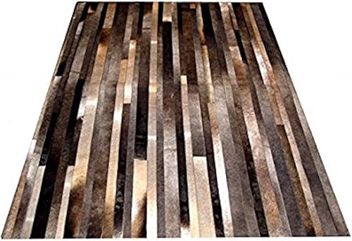 Alfombra de piel de vacuno, piel de animal de retazos (8 x 10)