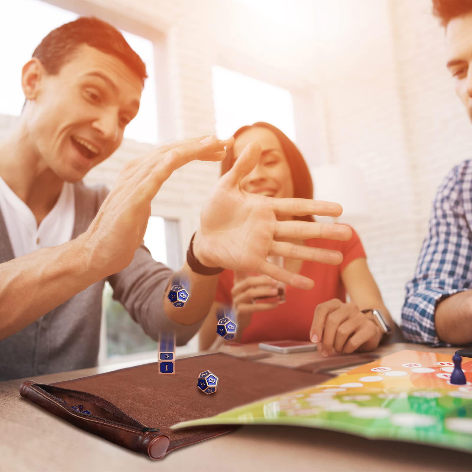 Mehrzweck PU Spielbrett, faltbares Würfeltablett, Gaming Zubehör für einfache Aufbewahrung und schnelle Einrichtung bei Versammlungen, vielseitig einsetzbare, faltbare Würfel Rollmatte mit PU Textur