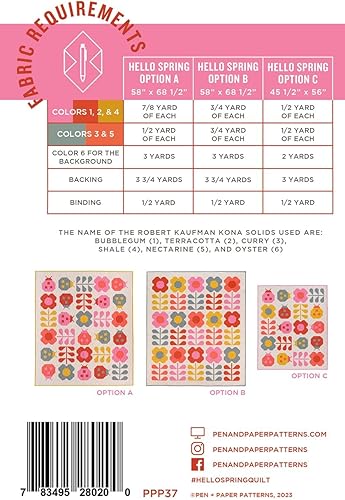 Miniatura 2 de Patrones de pluma y papel Hello Spring Quilt Pattern