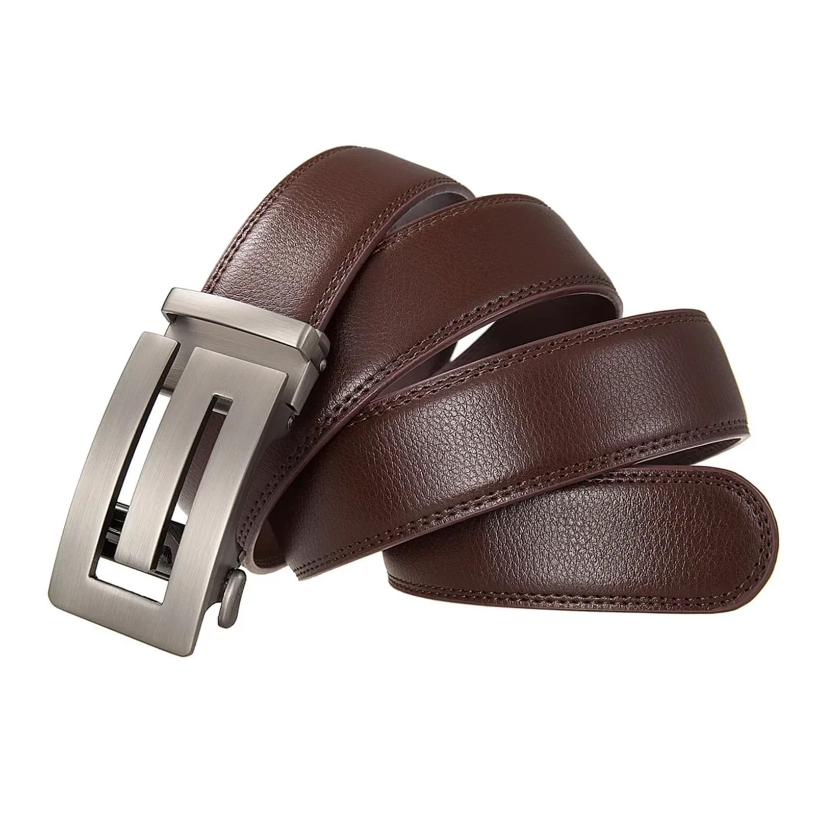 Cinturon Hombre Cinturón de cuero genuino for hombre, correas de cintura for jeans, hebilla automática de metal.