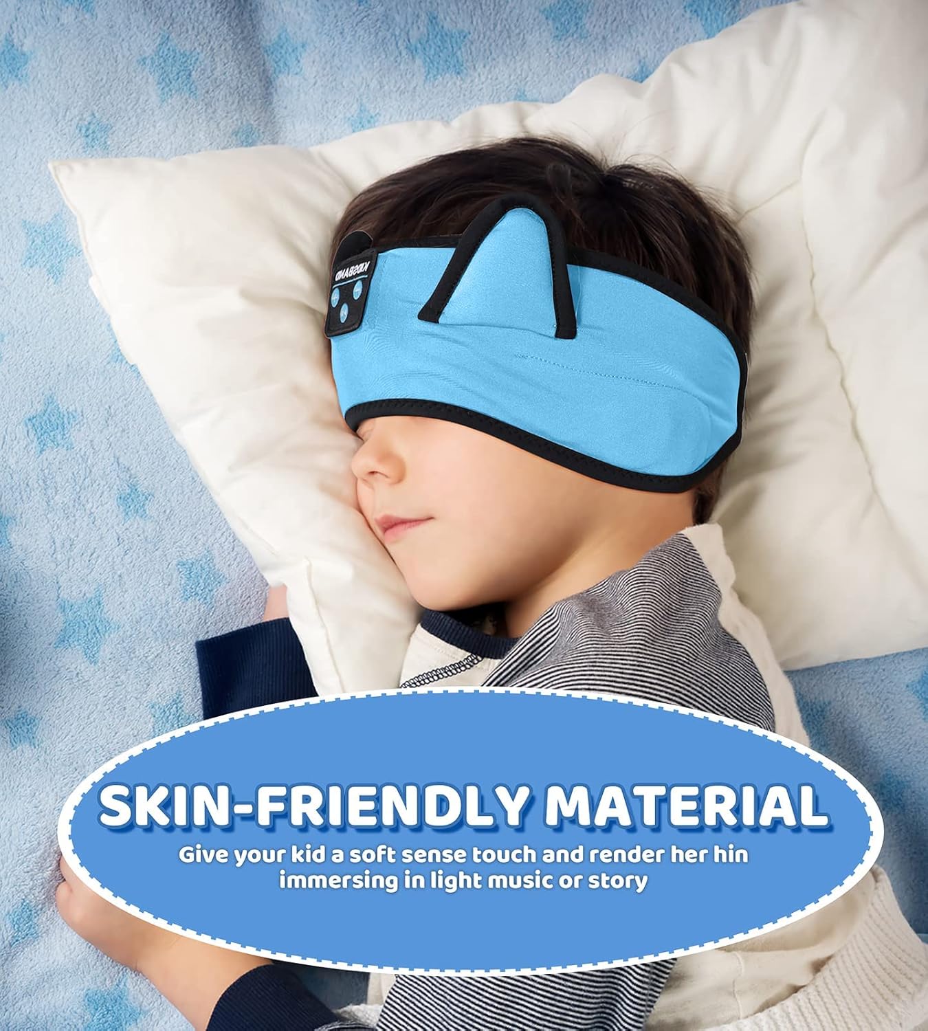 KIDSBAND Kids Headphones Bluetooth Headband Adjustable, Wireless Sleep Headphones for Kids with Wired Playback 3.5 MM Jack for Teens/Boys/Girls/Smartphones/School/Kindle/Airplane Travel/Plane/Tablet - Image 2