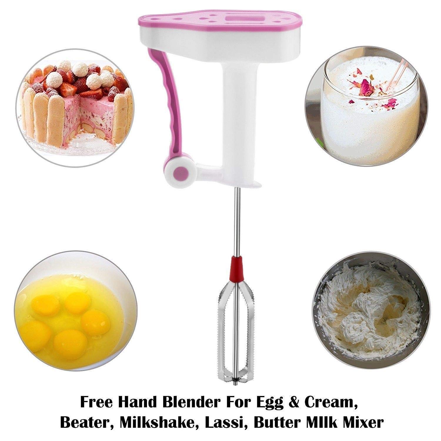 DEALBOX Power Free Hand Blender (Butter Milk Lassi Maker Hand Free Mixer Egg Beater Lassi Butter Coffee Milk Egg Beater Mixer Shaker) DEALBOX Power Free Hand Blender (Butter Milk Lassi Maker Hand Free Mixer Egg Beater Lassi Butter Coffee Milk Egg Beater Mixer Shaker)