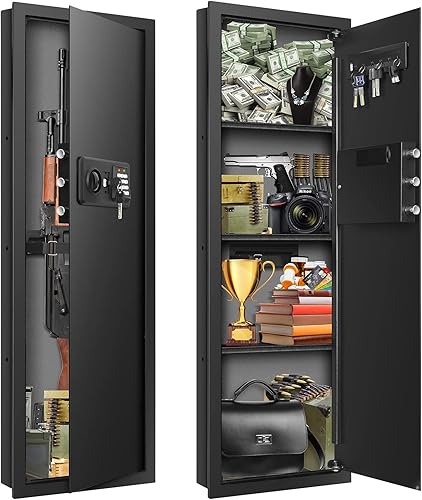 Miniatura 13 de Cajas fuertes de pared resistentes de 37.4 pulgadas de alto entre montantes con centros de 16 pulgadas, a prueba de fuego en la pared con estante