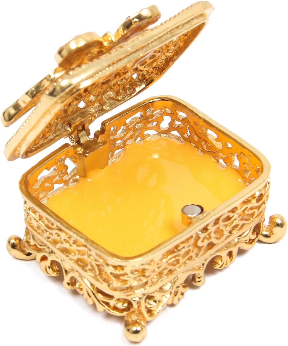 QIFU Hand Painted Butterfly Jewelry Box, Enameled Trinket Box Hinged, Unique Gift for Family - Image 6