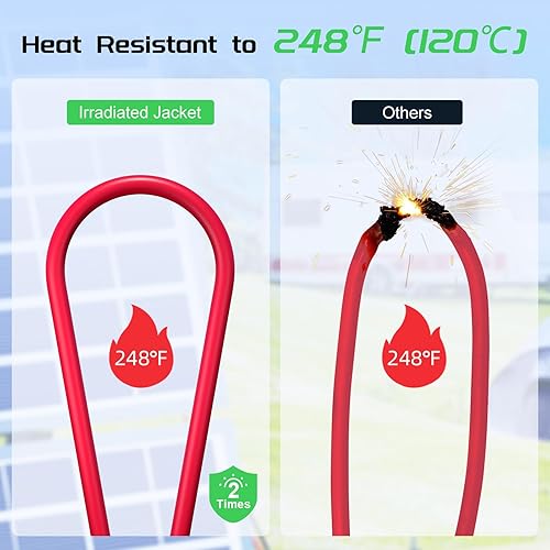 Miniatura 3 de Bateria Power Conector solar a XT60 Cable de extensión adaptador de 12 AWG 10 pies Conecta panel solar para batería LiFePO4 RV estación de energía