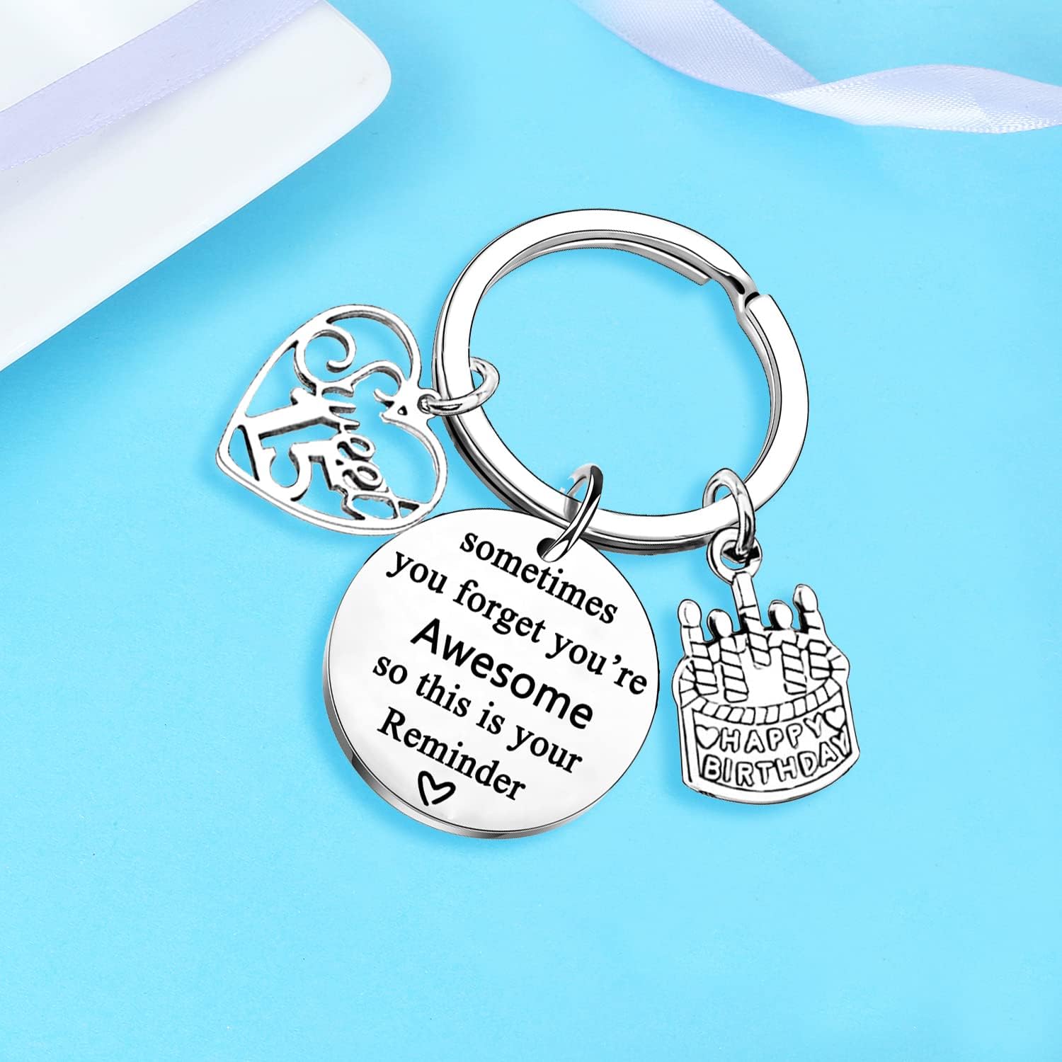 Nimteve Birthday Keychain Gift - Inspirational Birthday Gifts for Women & Men - Image 2