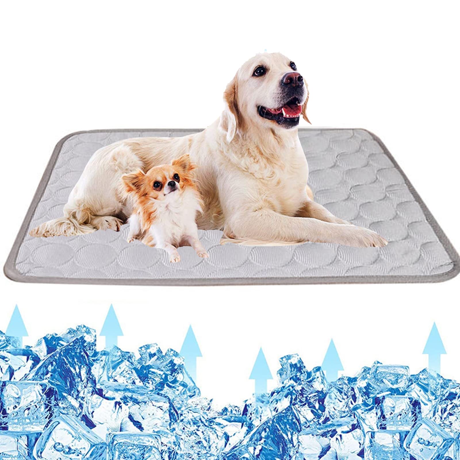 Tapis de Cage for Chien, Portable et Lavable,Lits pour Chiens(Gray,XL)