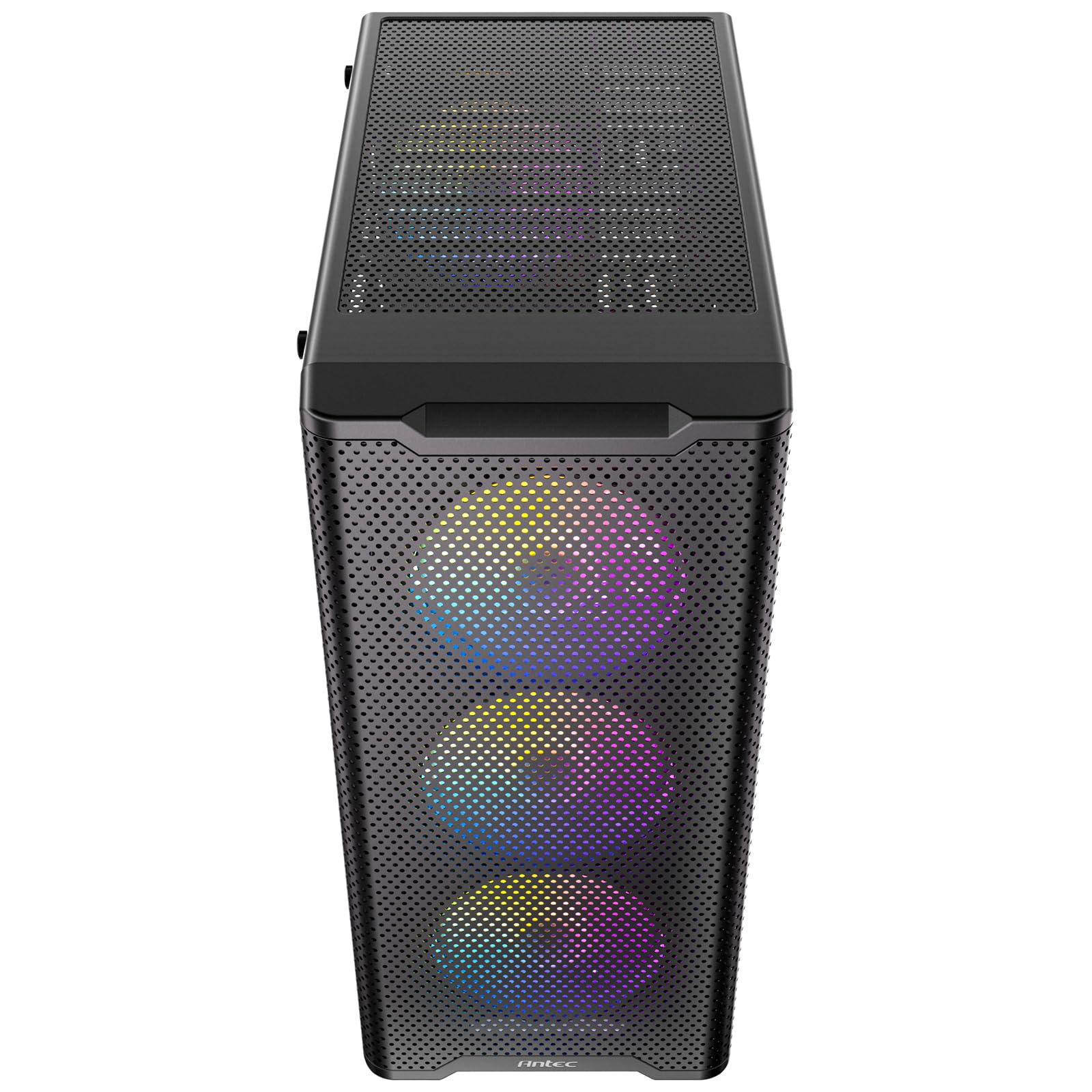 ANTEC VX-310 ARGB Gaming PC Gehäuse – ATX/Micro-ATX/ITX Mid Tower mit Tempered Glass und ARGB Lüftern, Schwarz