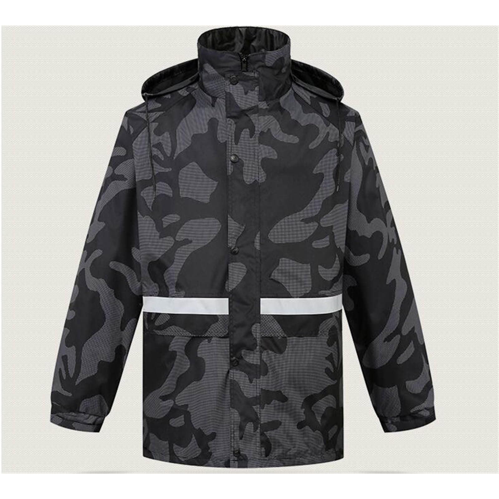 Genérico 2026 Chubasquero Trajes Impermeables de Dos Niveles para Hombres Chaqueta Impermeable con Pantalones Equipo Alta Visibilidad Amazon ES