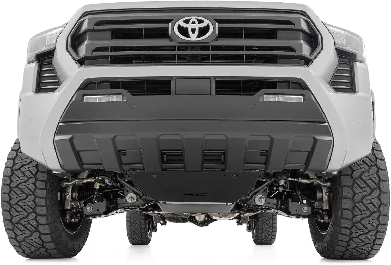 rough country front skid plate kit for toyota tacoma 4wd (2024-2025) - skid & differential plates, easy bolt-on install