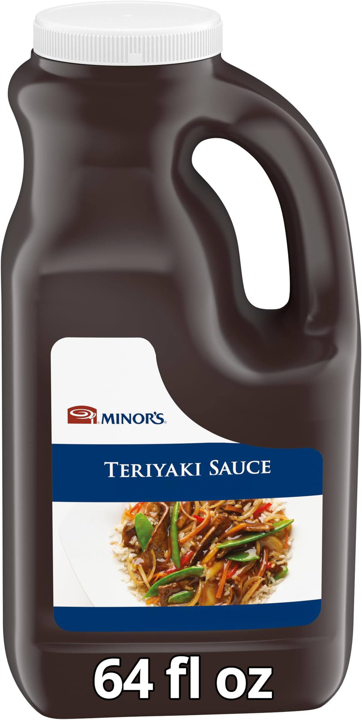 Minor's Vegan Teriyaki Sauce, Perfect as a Stir Fry, BBQ Sauce or Marinade, 64 fl oz Jug