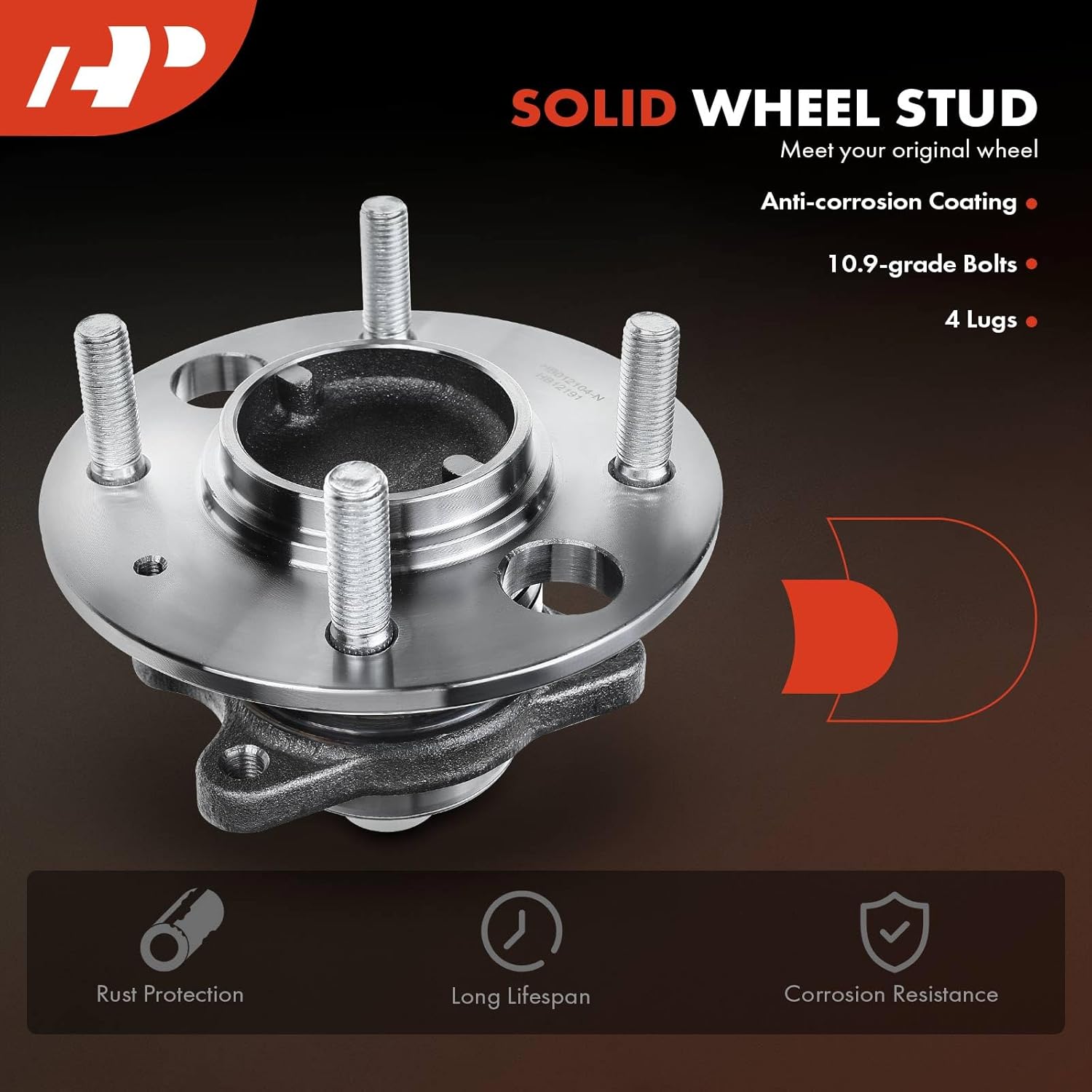 A-Premium 2 x Rear Wheel Bearing and Hub Assembly with 4-Lug Compatible with Hyundai Sonata 1999-2005, Kia Magentis 2001-2006, Optima 2001-2006 - Image 5