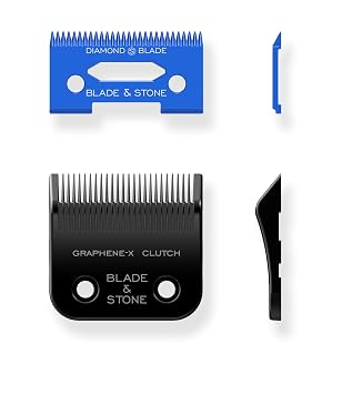 Blade & StoneTM Replacement Clipper Blade - Diamond-STM Blade - Micro-GapTM Technology - Graphene-XTM - Fits Blade & StoneTM Cordless Clippers and Most Popular Barber Clutch Replacement Blade