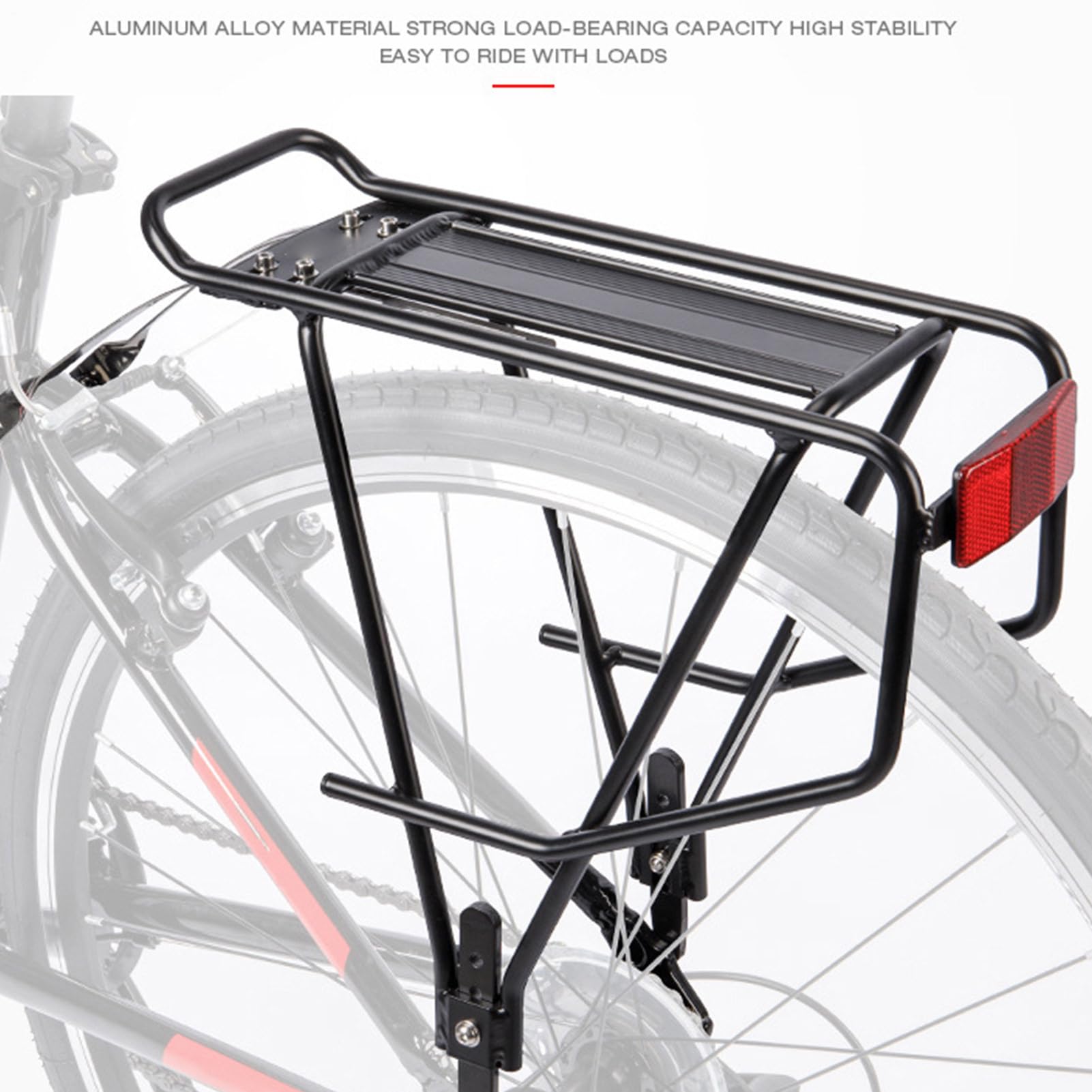 Fahrrad-Rückenträger,Fahrrad-Hinterradträger,Fahrrad-Hinterradträger Aus Aluminiumlegierung - Fahrrad-Gepäckträger, Fahrradzubehör Für Gepäck, Fracht, Kleidung