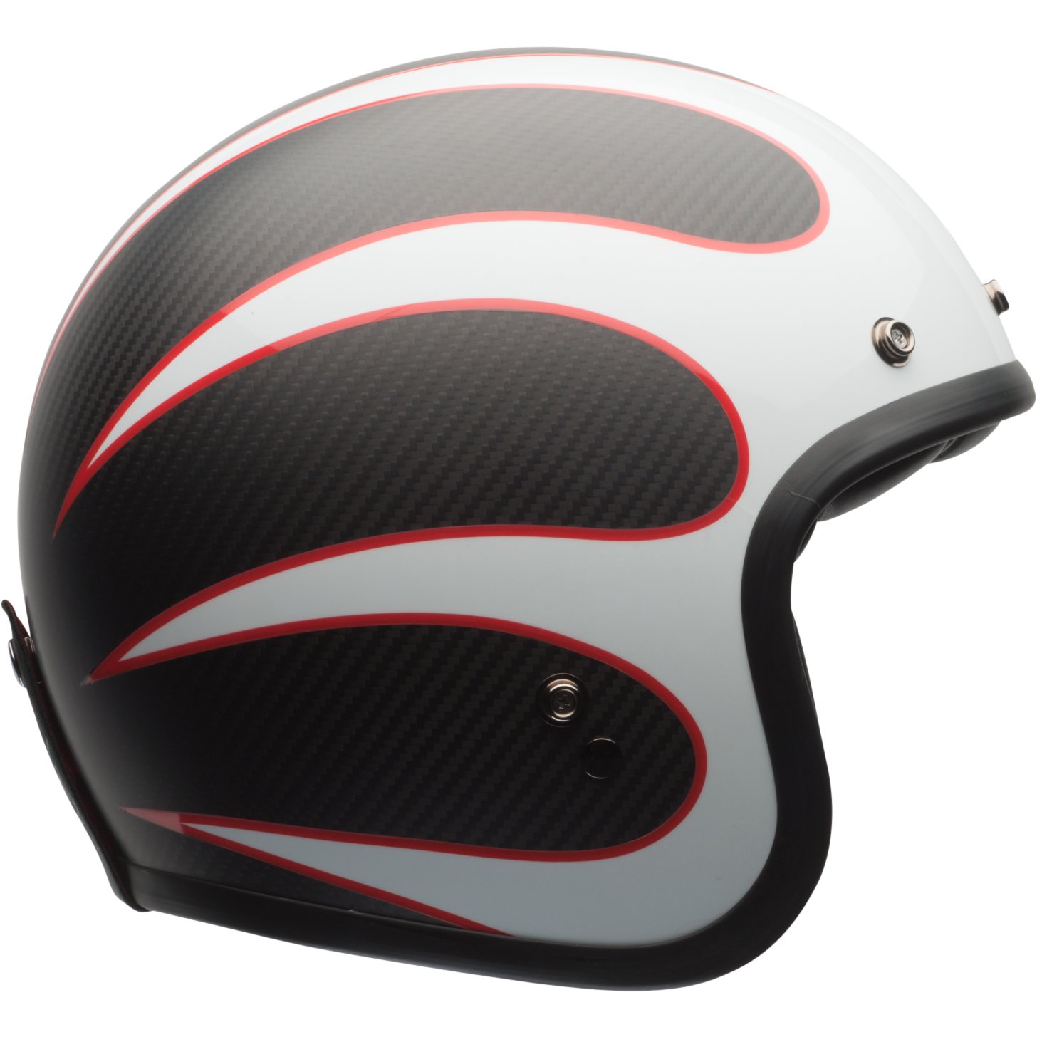 Bell Helmet Custom 500 Carbon Ace Cafe Ton Up, Schwarz/Weiss, Size S Automotive