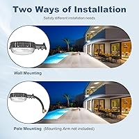 Vista 5 de KUKUPPO Luz LED de granero con certificación ETL, 80 W, luz de atardecer a amanecer, 5000 K, luz diurna, 9600 lúmenes, IP65, impermeable, luces