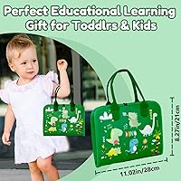 Vista 7 de Qizfun Juguetes Montessori de tablero ocupado para niños pequeños, libro sensorial ocupado, juguete educativo de viaje para avión y automóvil