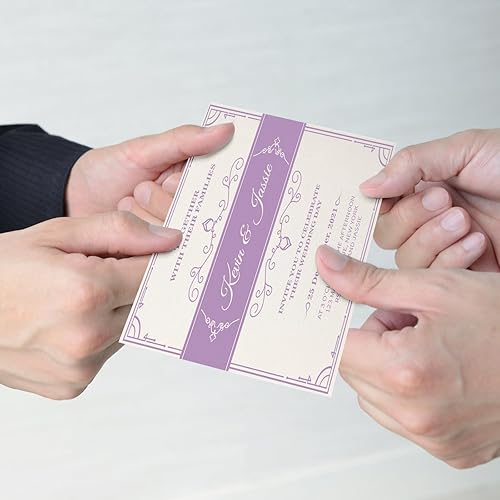 Miniatura 7 de Geosar 200 hojas de cartulina de lino de 4 x 6 pulgadas, cartulina de invitación de peso pesado, cartulina de 92 libras, 250 GSM, cartulina para