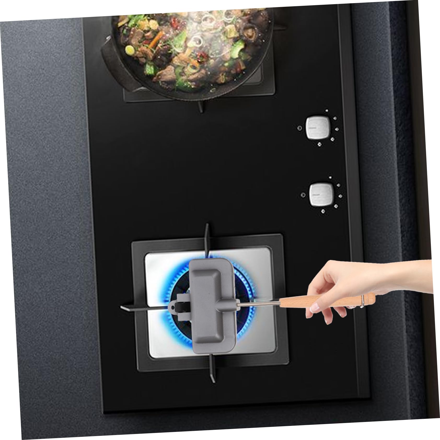 Molde para Hornear Sándwiches Casero, Bandeja de Aleación de Aluminio Madera, Antiadherente, para Cocina y Repostería