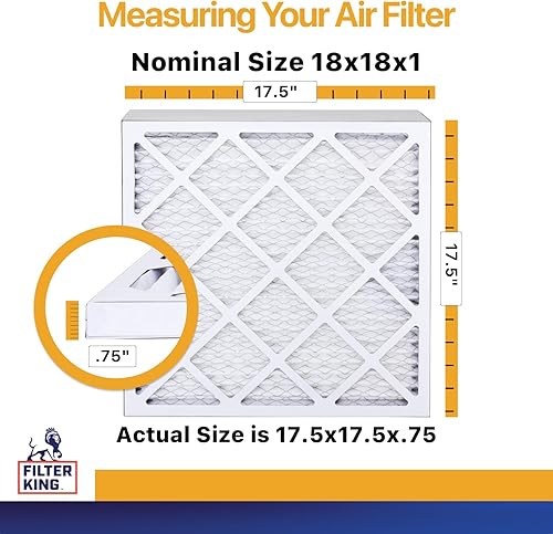 Miniatura 10 de Filter King Filtros de aire 20x25x1  Paquete de 12  MERV 13  Filtros plisados para horno de CA HVAC  Purificador de aire  Filtros de repuesto para