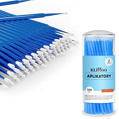 Kliffoo 100 PCS Micro Applicators Brush for Makeup and Personal Care,Soft Microswabs for Eyelash Extensions Makeup Brush