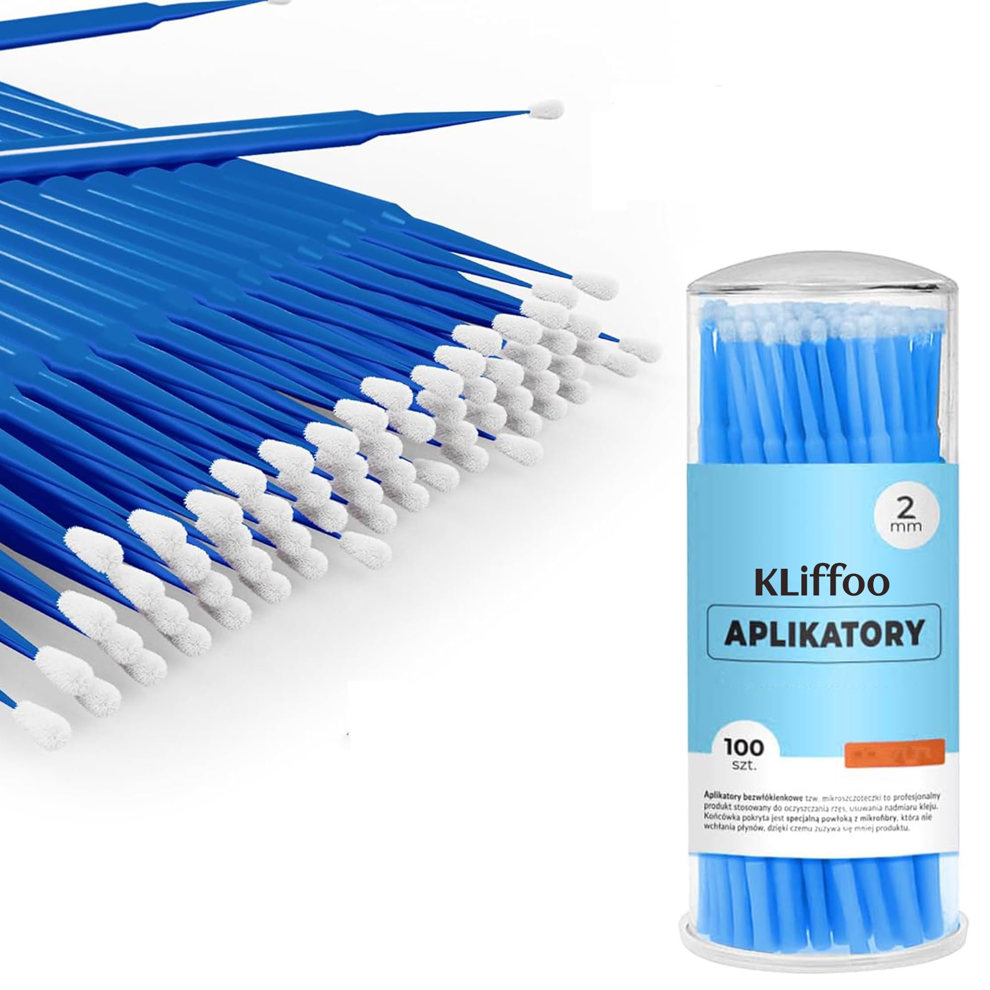 100 PCS Micro Applicators Brush for Makeup and Personal Care,Soft Microswabs for Eyelash Extensions Makeup Brushes Bendable for Dental/Oral/Microswab Applicator Lashes Micro Mascara (2.5mm)