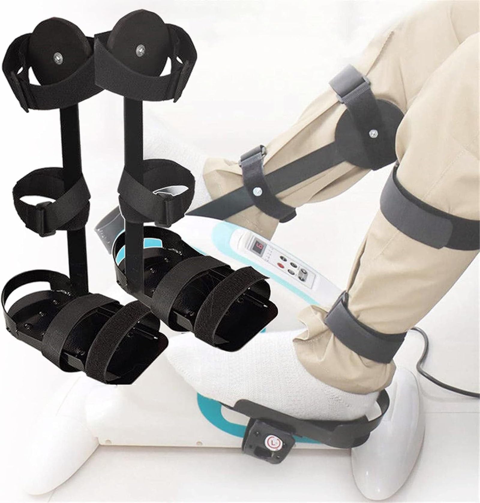 WDSOPK Machine Leg Ankle Braces Support, Fixed Leg Brace, Leg Training Brace for The Elderly,for Electronic Physical Therapy and Rehab Bike Pedal Motorized Trainer