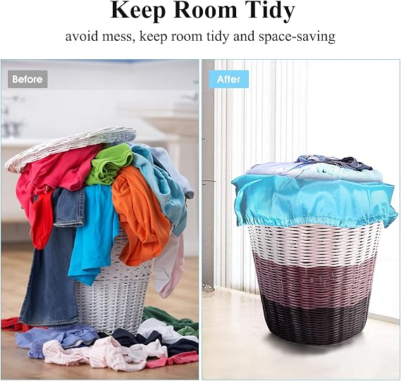 OTraki Extra Large Laundry Bag 2 Pack Laundry Basket Laundry Hamper Liner Dirty Clothes Bag 45x28 Inch Heavy Duty Laundry Bag XL Big Drawstring bag for Home Dorm Drying Do Not Exceed 176℉ Blue