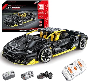 Technic Centenial Mud Cow Lamborghini Race Car with Motor Advanced Building Set for Adults 1848 Racing Car Model Toy for Lego Compatible Children Dynamic SCRTWZX