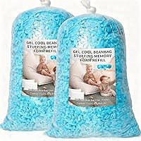 Vista 8 de Jecqbor Relleno de puf, relleno de espuma viscoelástica triturada de 5 libras, relleno de almohada suave para sofá, cojín, animales de peluche, cama