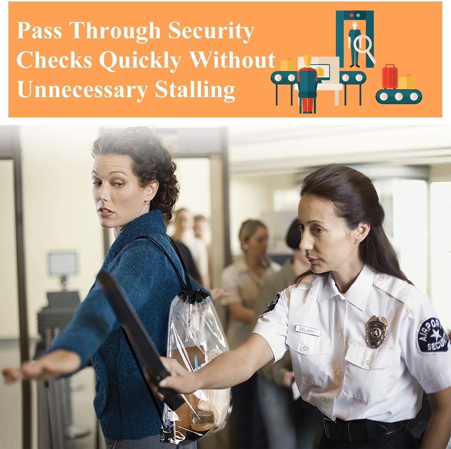 Clear Drawstring Backpack clear bag stadium approved For School, Security Travel, Sports, Waterproof: Clothing, Shoes & Jewelry