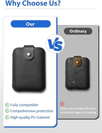 for Xteink X4 /X4 Pro 4.3 / X3 E-Reader PU Leather Carrying Case, Shockproof Protective Cover with Snap Button Closure, Water-Resistant Anti-Scratch Travel Pouch (Black)