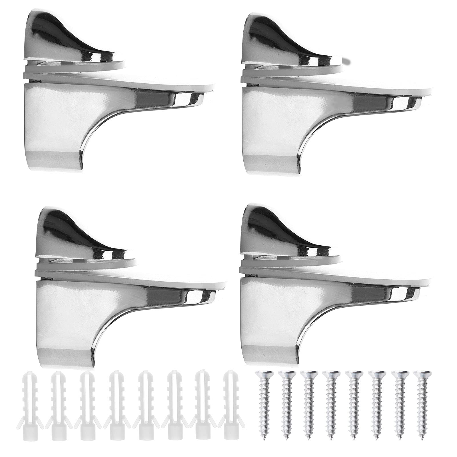 Buy 4 Pcs Glass Shelf Support Adjustable Glass Shelf Bracket Adjustable