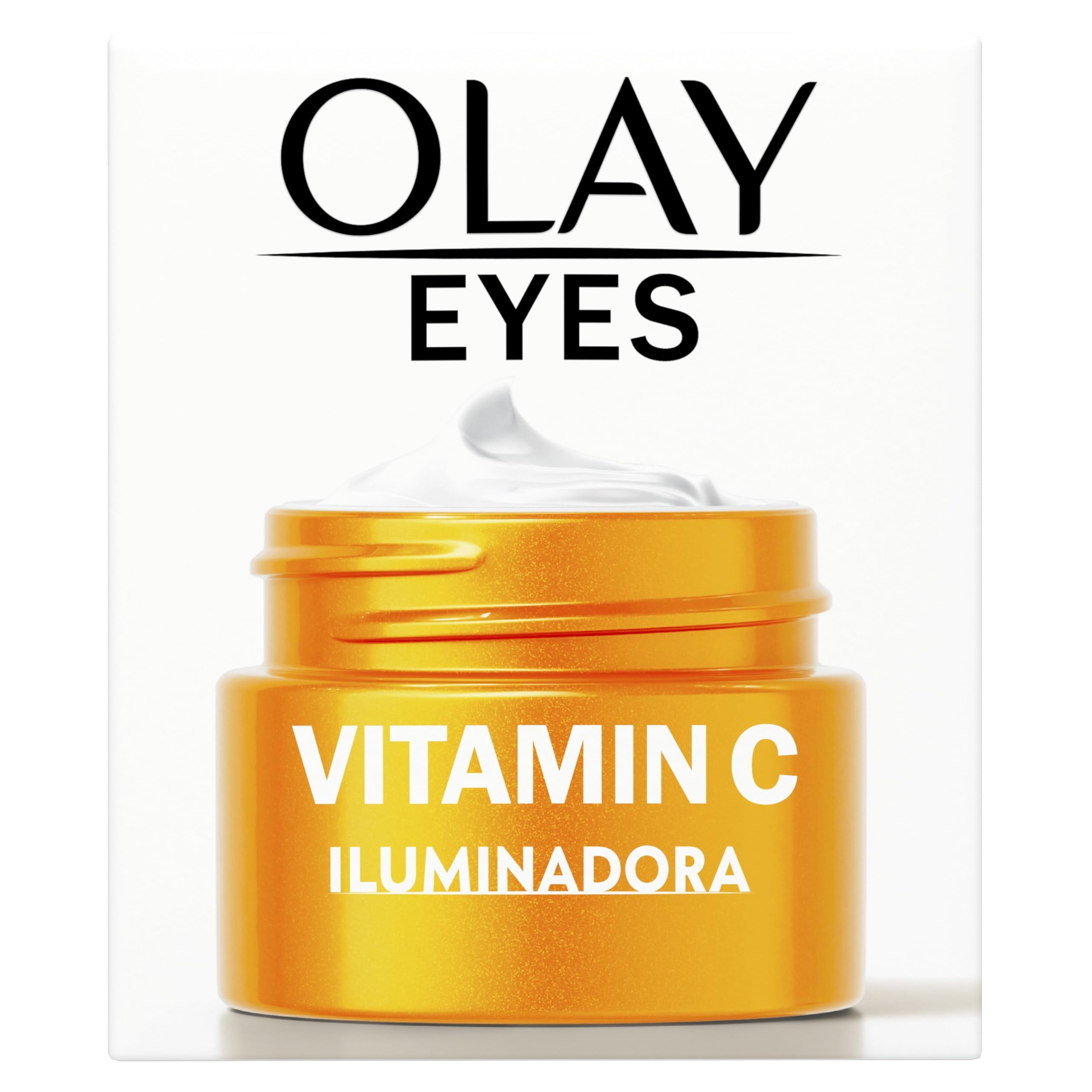 Olay Vitamina C Crema Contorno de Ojos, Cuidado para Ojeras, Ojos Hinchados con Niacinamida al 99% de Pureza. Ilumina, Unifica, Hidrata. 15 ml