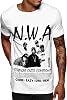 Swag Point Men’s Graphic T Shirts – Group 19 100% Cotton Short Sleeve Print Streetwear Vintage Hip Hop Tee Casual Tops NWA POSTER L