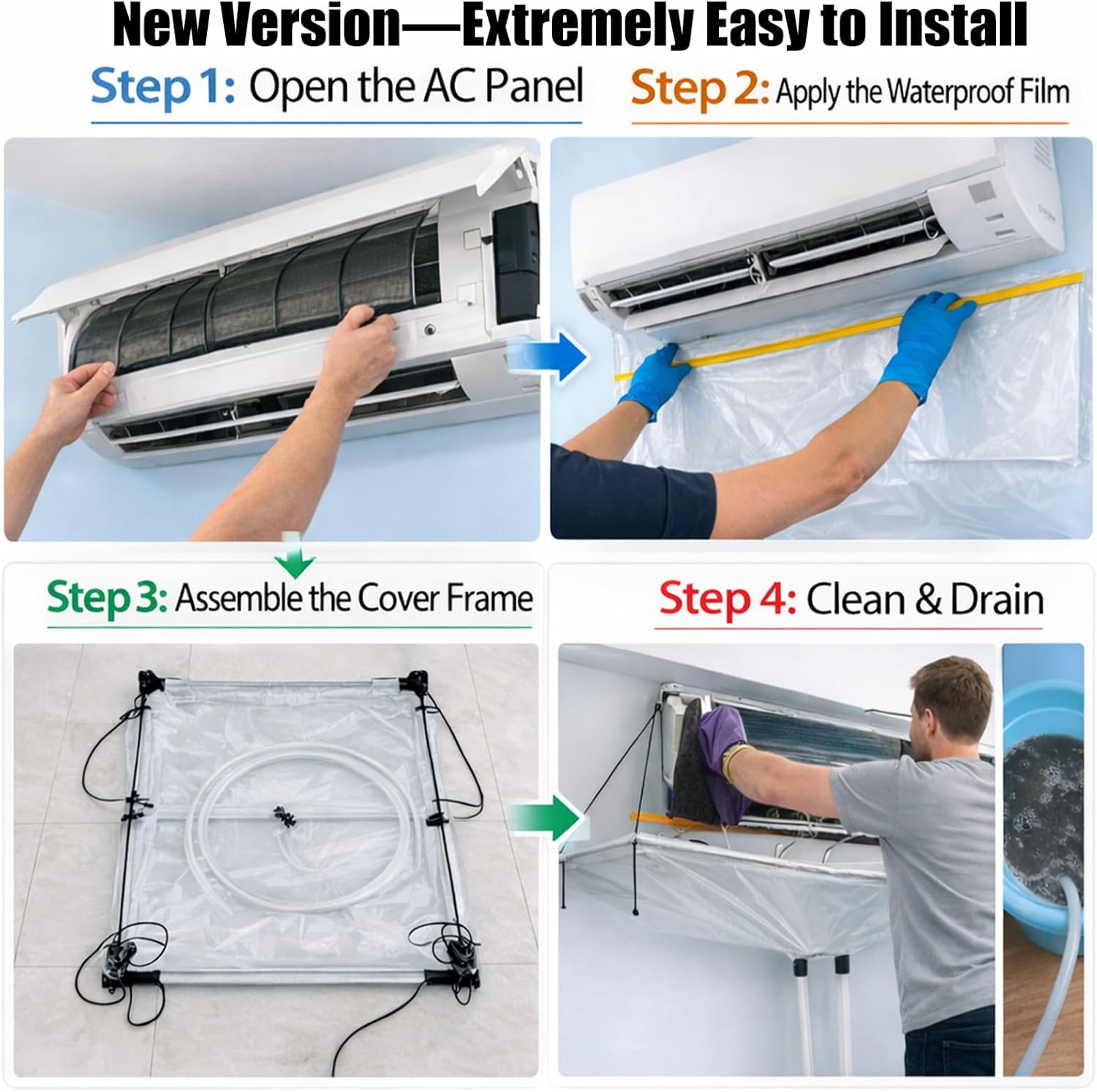 Full Set 20pcsmini Split Cleaning Kit，Mini Split Ac Unit Cleaning Bag