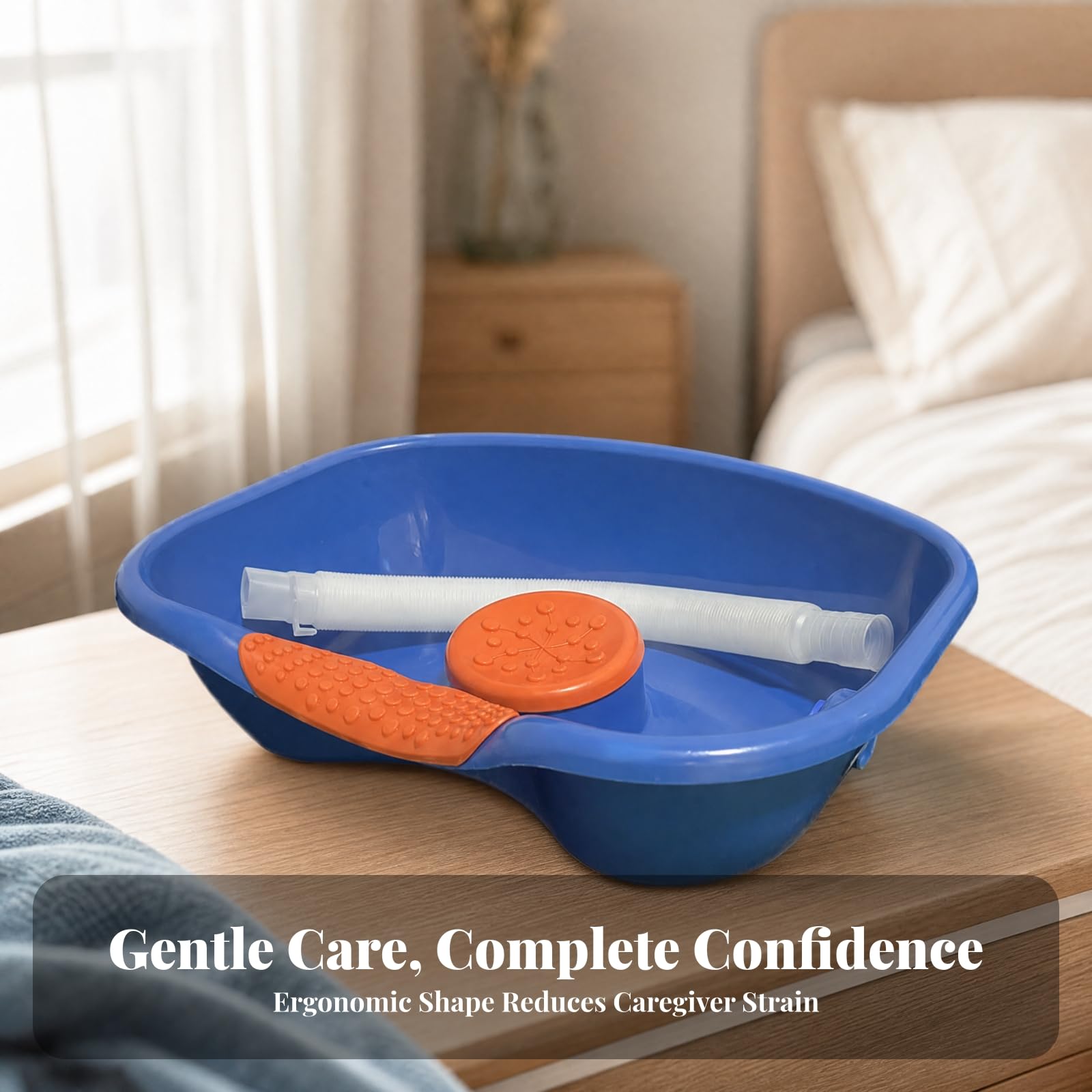 à Shampoing Appui-Tête Repose-C Ergonomique Lavabo Tuyau D'évacuation Sûr Bassin Lavage eux, Bleu Foncé, Renforcé 150cm Épais