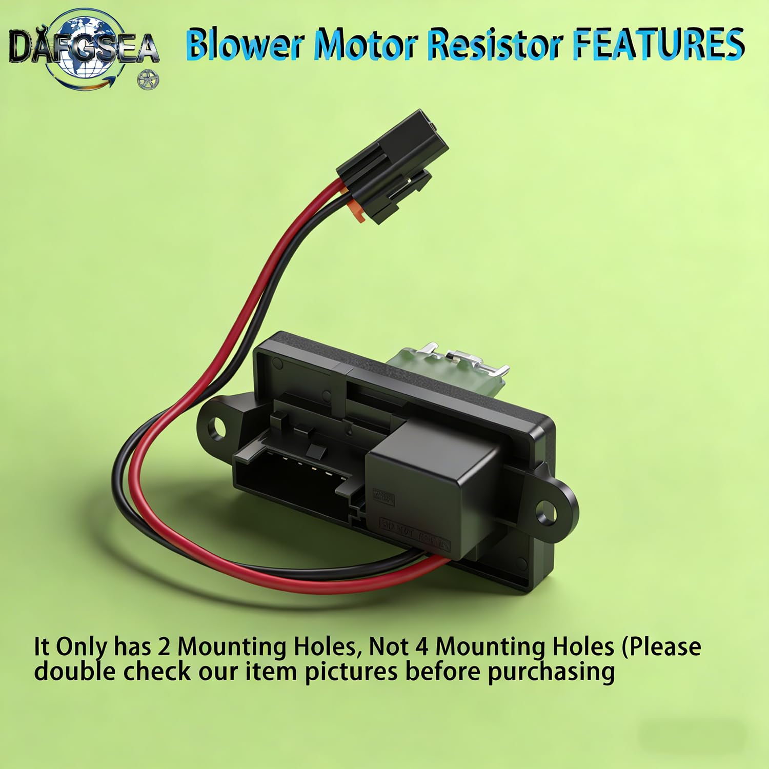 Blower Motor Resistor for 1999-2006 Chevy Avalanche Silverado Suburban Tahoe, for 2000-2005 GMC Sierra Yukon, Cadillac Escalade 22807122 Manual AC Control Air-Conditioning System
