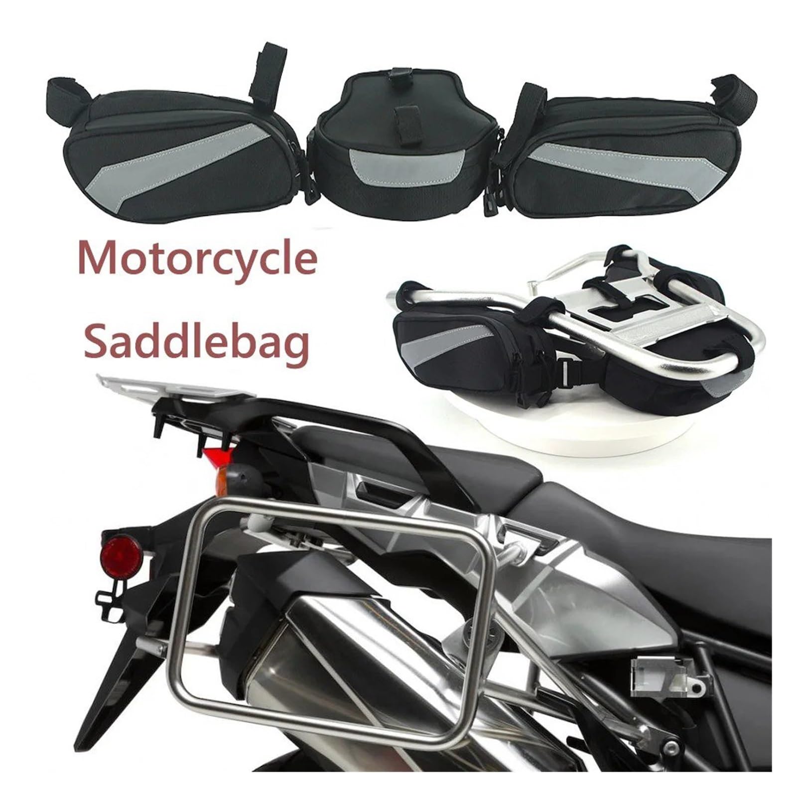 Juego De Alforjas Traseras Impermeables Para Moto NC750X, CB500X Y Otros Modelos – Bolsas De Asiento De PVC 1680D
