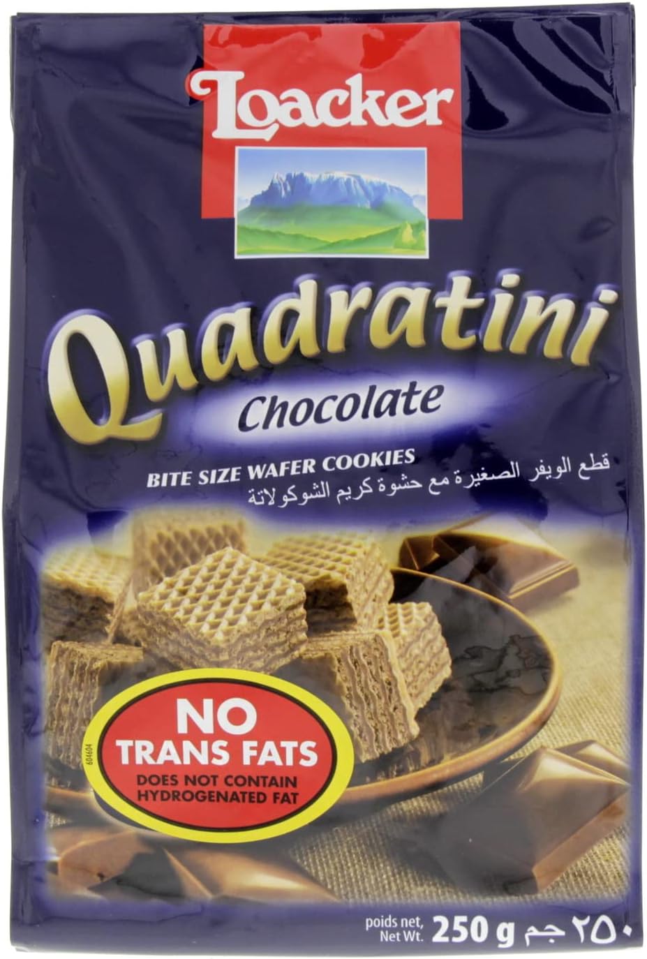 Loacker Quadratini Chocolate Bite Size Wafer Cookies 250g
