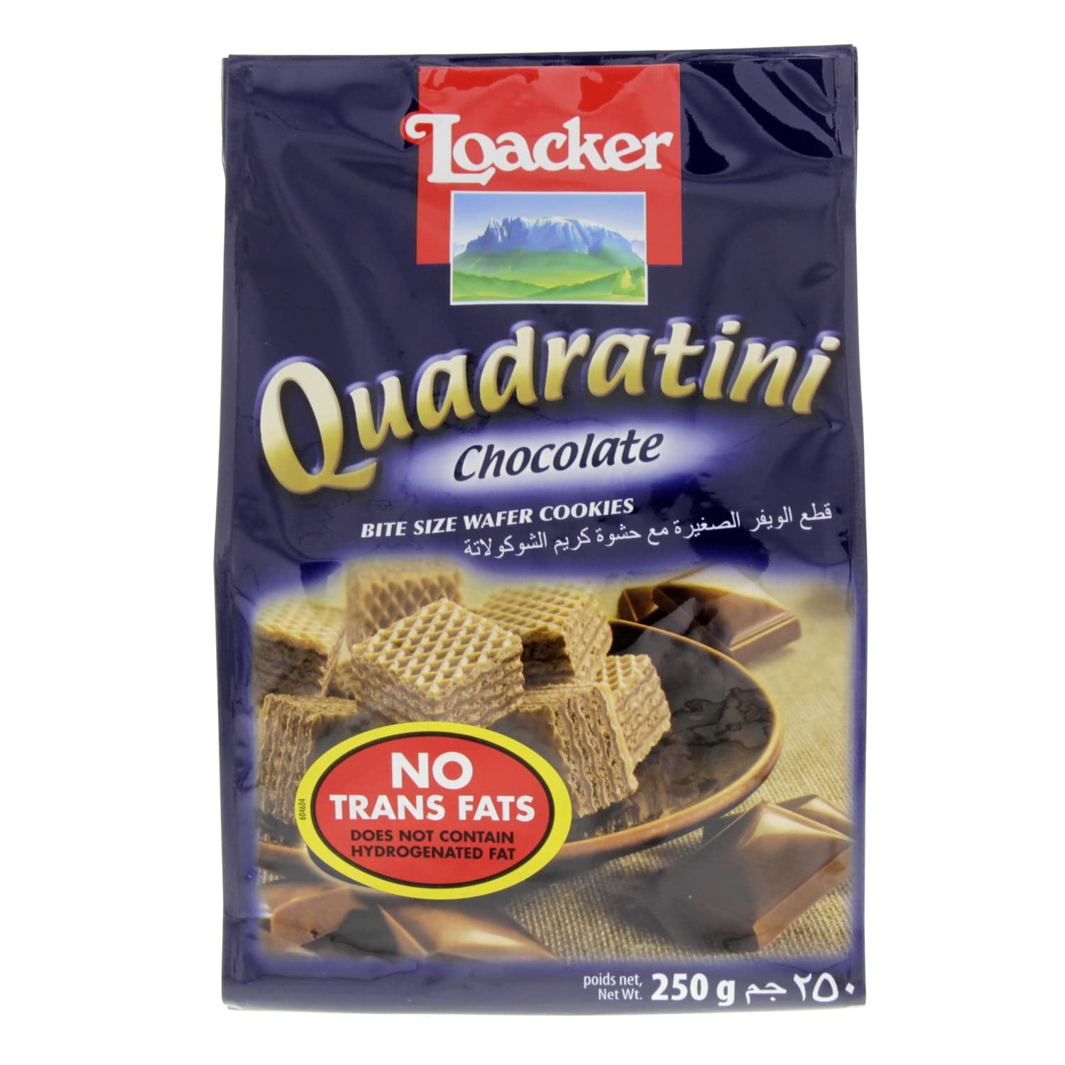 Quadratini Chocolate Bite Size Wafer Cookies 250g