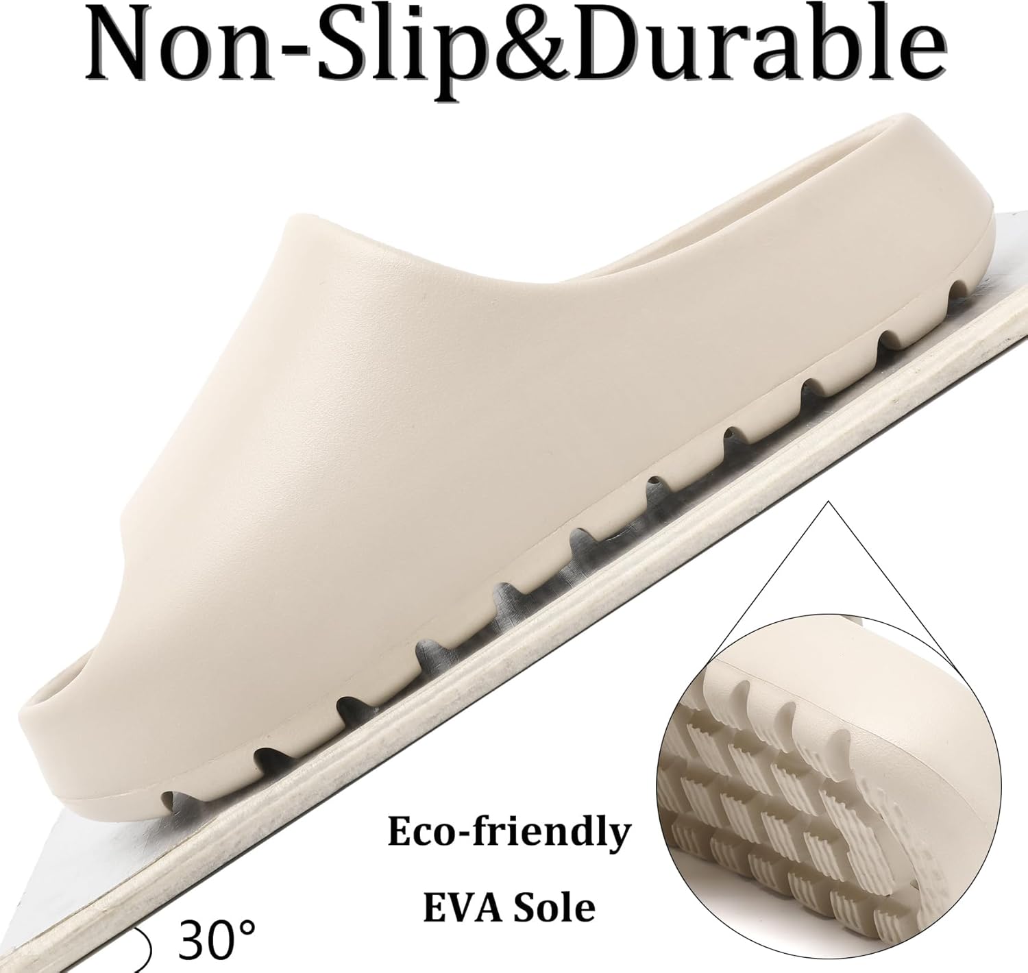 Jaeynow Cloud Slides for Women,Unisex EVA Soft Recovery Slides,Thick Sole Open Toe Mens Pillow Slides Shower Shoes Outdoor&Indoor House Slippers - Image 4