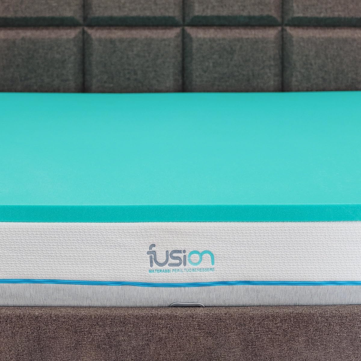 Fusion - Topper in Memory Foam Traspirante, alto 5 cm, Correttore per Materasso Ortopedico, tessuto Sfoderabile lavabile ed anallergico (80 x 190)