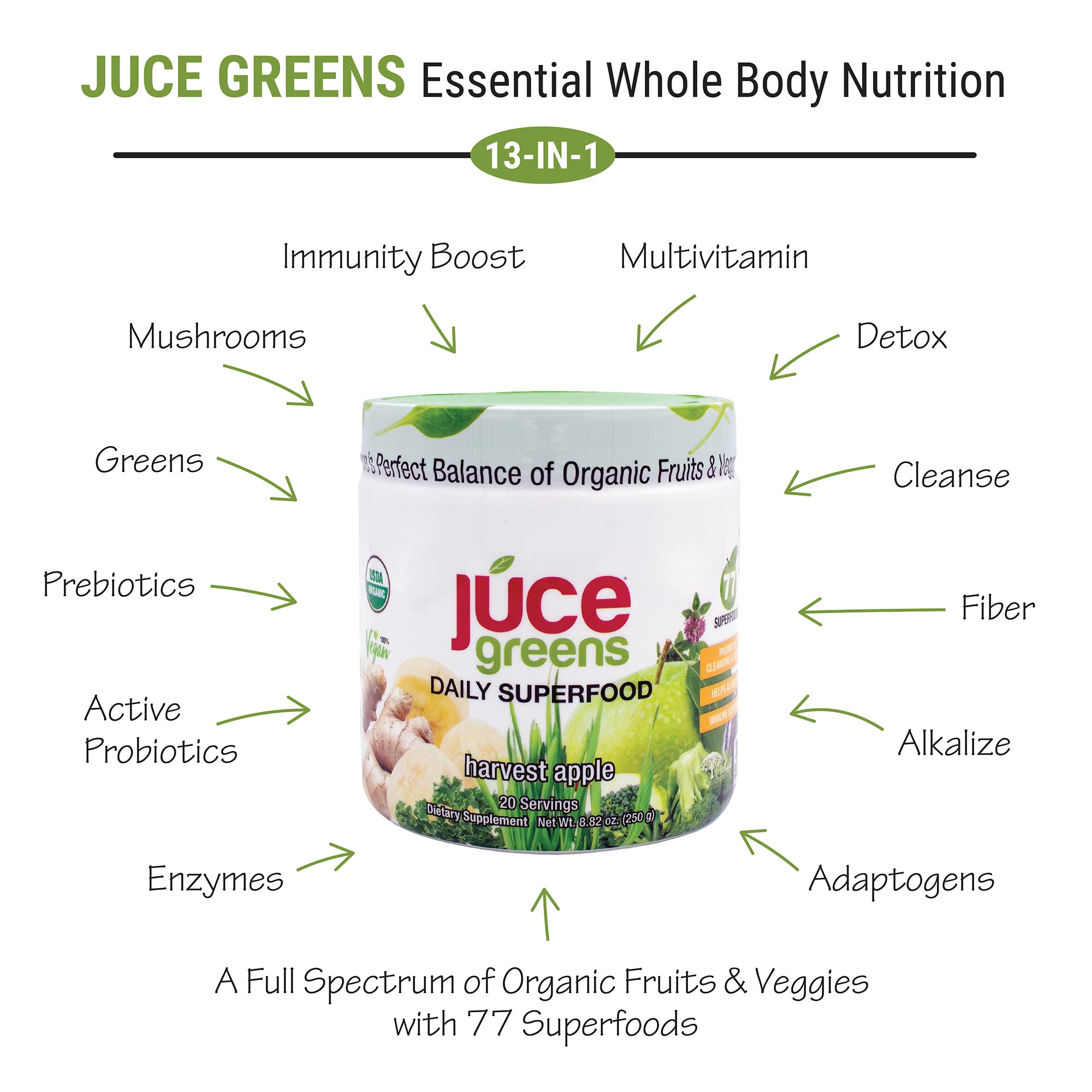 Terra Kai USDA Organic Juce Super Greens Fruit And Veggie