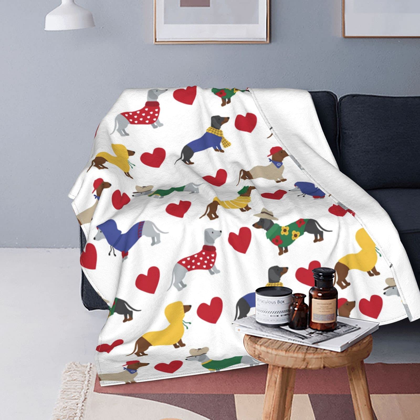 Coperta Da Tiro Con Bassotto, Ultra Morbida E Accogliente, In Pile Di Flanella Leggera Calda E Pelosa Ideale Come Regalo Per Gli Amanti Dei Ba~p122965583